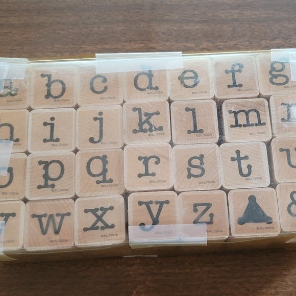 Close to My Heart Wood Mounted Stamp Set Alphabet Craft Crafting Stamping 28 pc - Picture 1 of 6